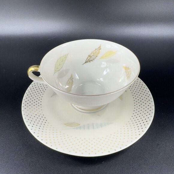 Antique Zeh Scherzer Bavaria Porcelain Teacup And Saucer Set Germany Vintage - Picture 12 of 14